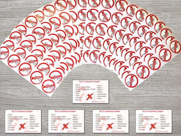 100 Aufkleber rot
