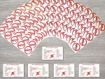 Aktionspaket: 100 Aufkleber rot inkl. 5 Karten mit den bösen Zutaten